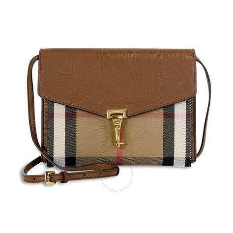 burberry small leather and house check crossbody bag in tan|Burberry Small Note Check & Leather Crossbody Bag .